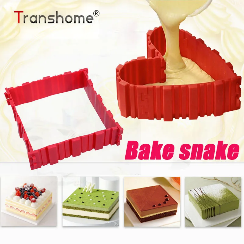 

Transhome Silicone Cake Mold Pastry Tools Magic Baking Accessories Heart Shade Round Shade Bake Snake Cake Mold Decorating Tools