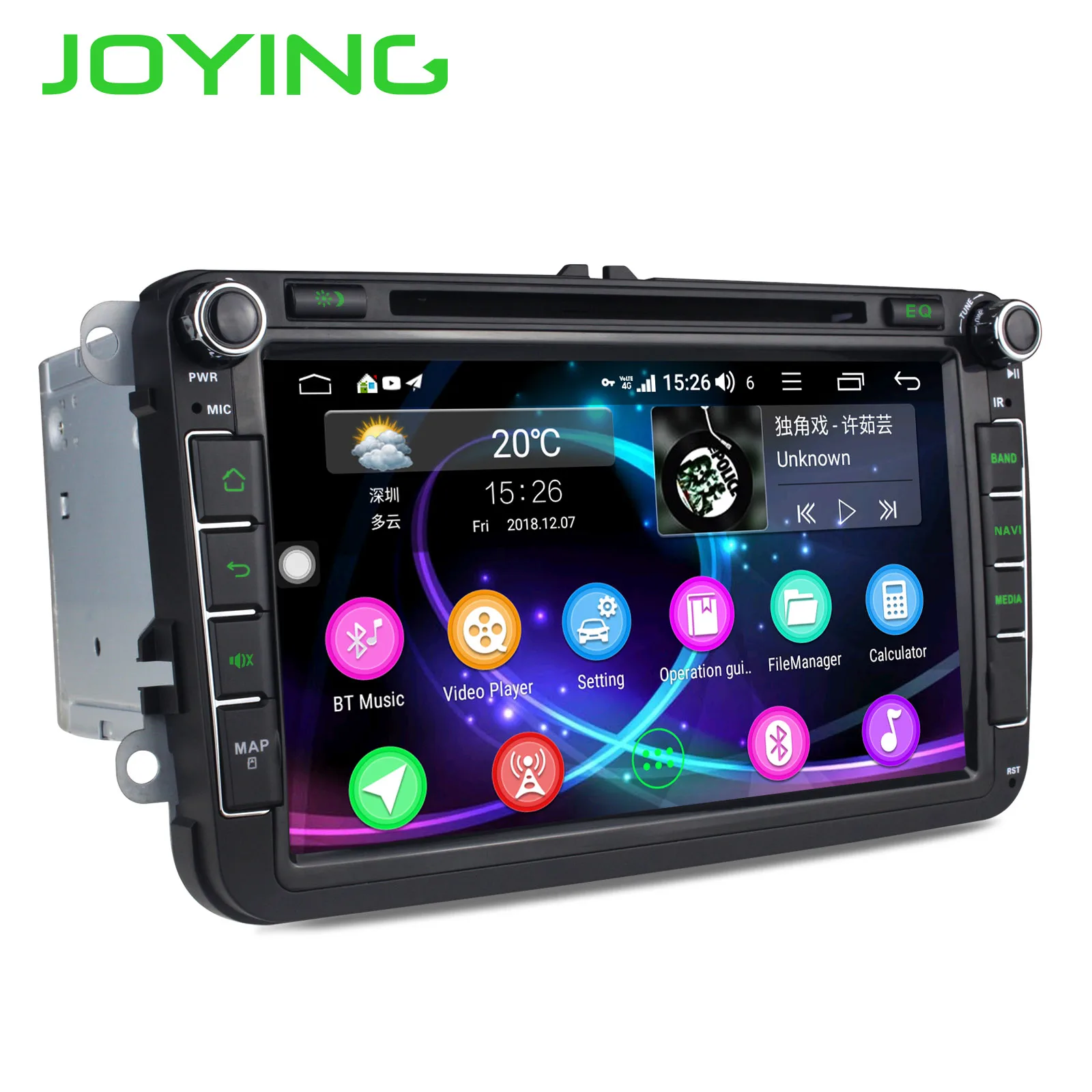 Sale JOYING 4GB Android 8.1 car radio GPS player 8 core head unit with SPDIF for VW POLO/JETTA/SKODA/Octivia/SuperB Tape recorder 4