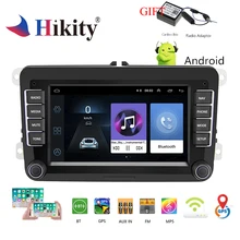 Hikity мультимедиа для Android плеер gps навигация Радио стерео WI-FI DAB с диагностическим разъемом и цифровым видеорегистратором Авторадио Поддержка Canbus/Камера 1G + 16G аудио
