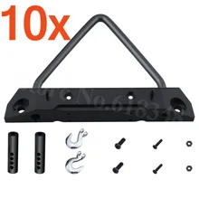 10 комплектов, алюминиевый сплав, передний бампер и металлический буксировочный крюк для 1/10, осевой SCX10, RC, рок, гусеничный, хоп, запчасти, AX80125