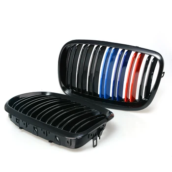 

2pcs Grille For BMW X5 E70 Gloss Black Car Front Center Wide Kidney Grill Racing Grill Car-styling