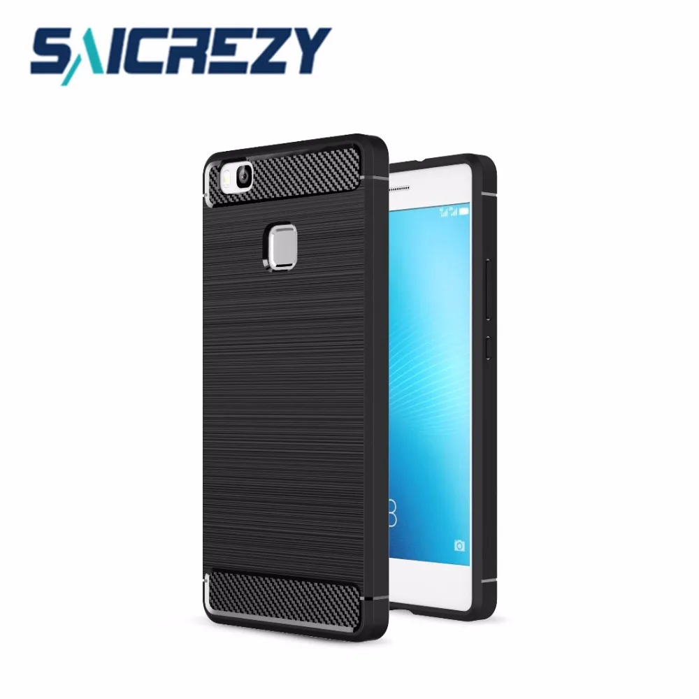 

Luxury Soft Carbon Fiber TPU Shockproof Cases for Huawei P9 lite Case Silicone Coque Capa Fundas for Huawei P9 lite Cover Case