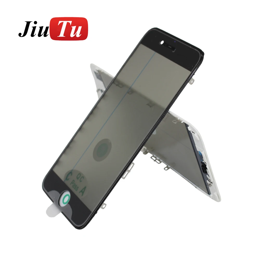 For iPhone 4 in 1 Glass With Bezel Frame+OCA+Polarizer Film For 8G 8 Plus 7 7P to 5G LCD Repair Replacement Jiutu (6)