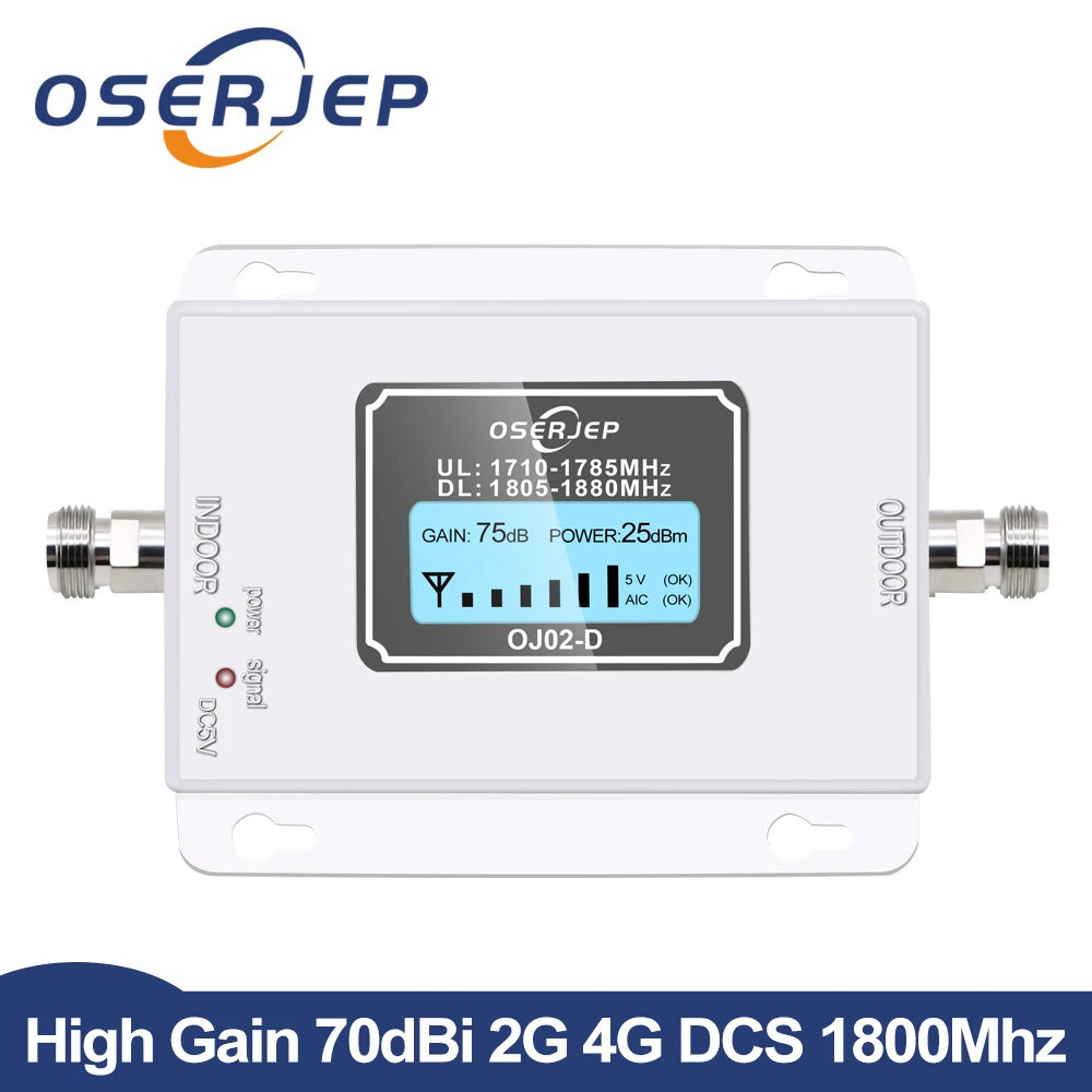GSM LTE 1800 LCD 70dB Gain 2g 4g повторитель сигнала для сотового телефона DCS 1800MHz мобильный