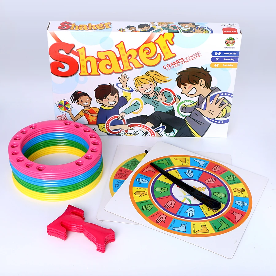 Twisting Shaker ( English Version) Game 5 in 1 Twister Game, Hands on