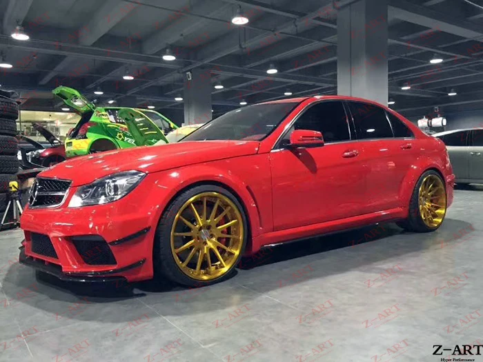 Z-ART широкий обвес для W204 real C 63 AMG широкий обвес для W204 C63 AMG купе модифицированный обвес для W204 C63 AMG 2011