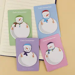 Милый снеговик Блокнот заметки маркерные наклейки офиса, школы и канцтовары