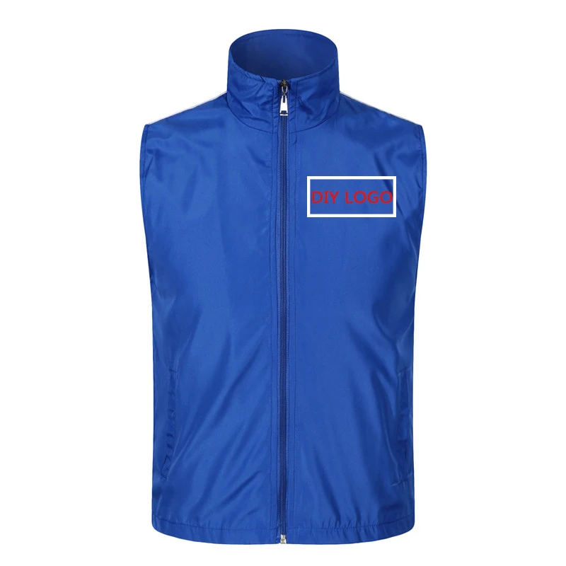 

advertising vest Uniform Unisex Vest for Supermarket Clerk & Volunteer custom work vest design your own logo or text printing