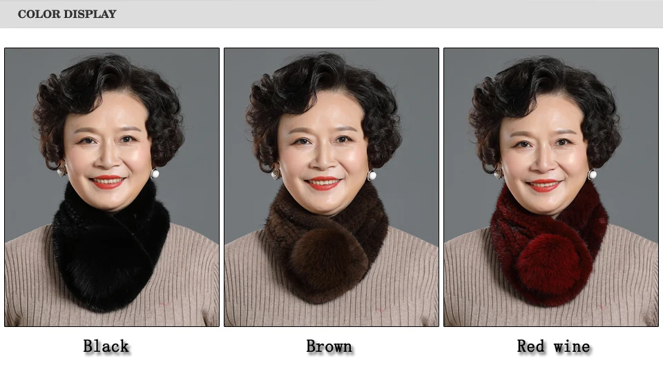 65X12 см вязаный норковый меховой шарф с лисьим помпоном для женщин, зимний женский шарф из натурального меха, норковый воротник, теплые однотонные женские шарфы