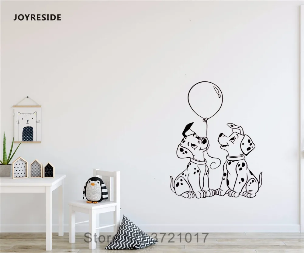 

JOYRESIDE Dalmatians Wall Animal Decal Vinyl Sticker Decor Decorations for Home Housewares Kids Boy Girl Room Bedroom Mural A469