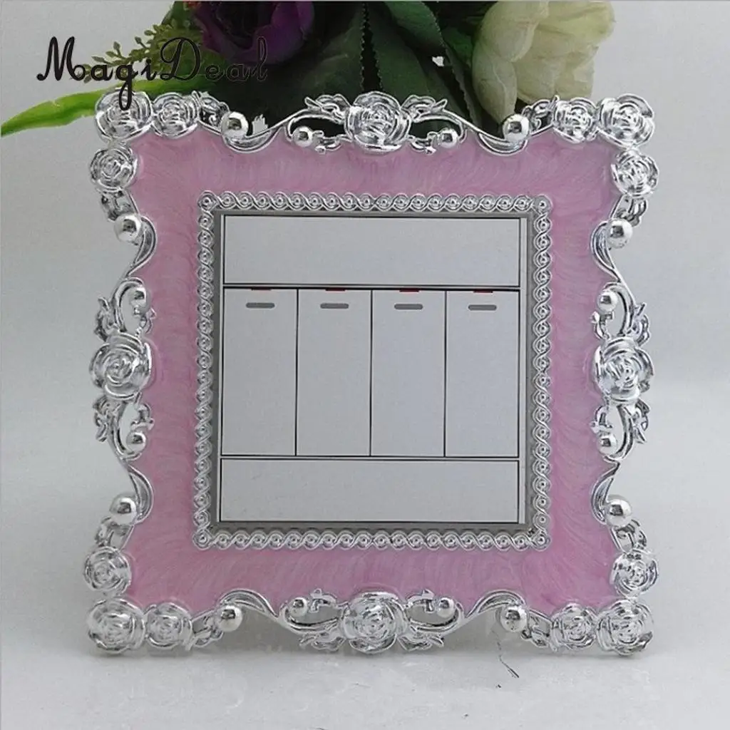 Home Floral Switch Cover Square Shaped Switch Wall Light Socket Stickers bedroom Living Room Art Decor