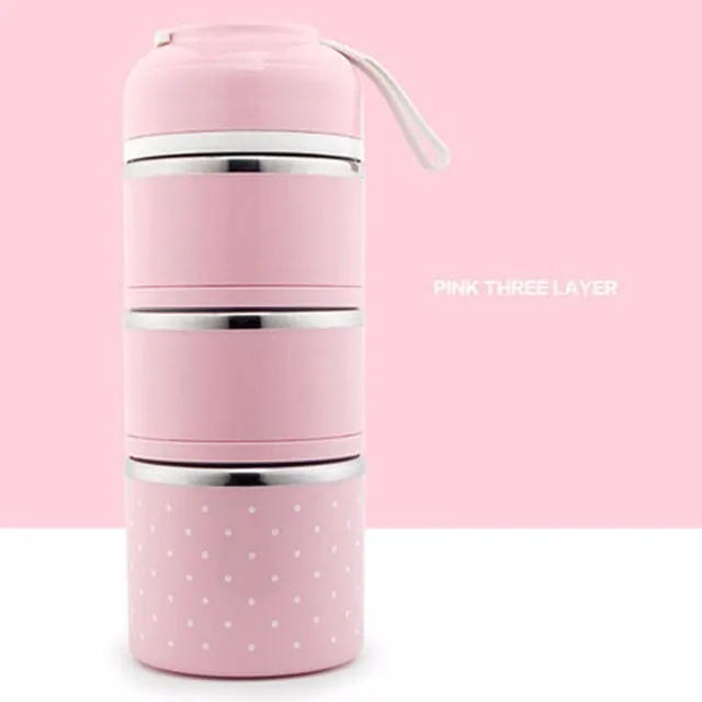 pink3 Dropshopping японский, из нержавеющей стали Ланч-бокс Герметичный Тепловой Bento box для детей портативный милый Пикник школьный контейнер для еды - Цвет: pink3