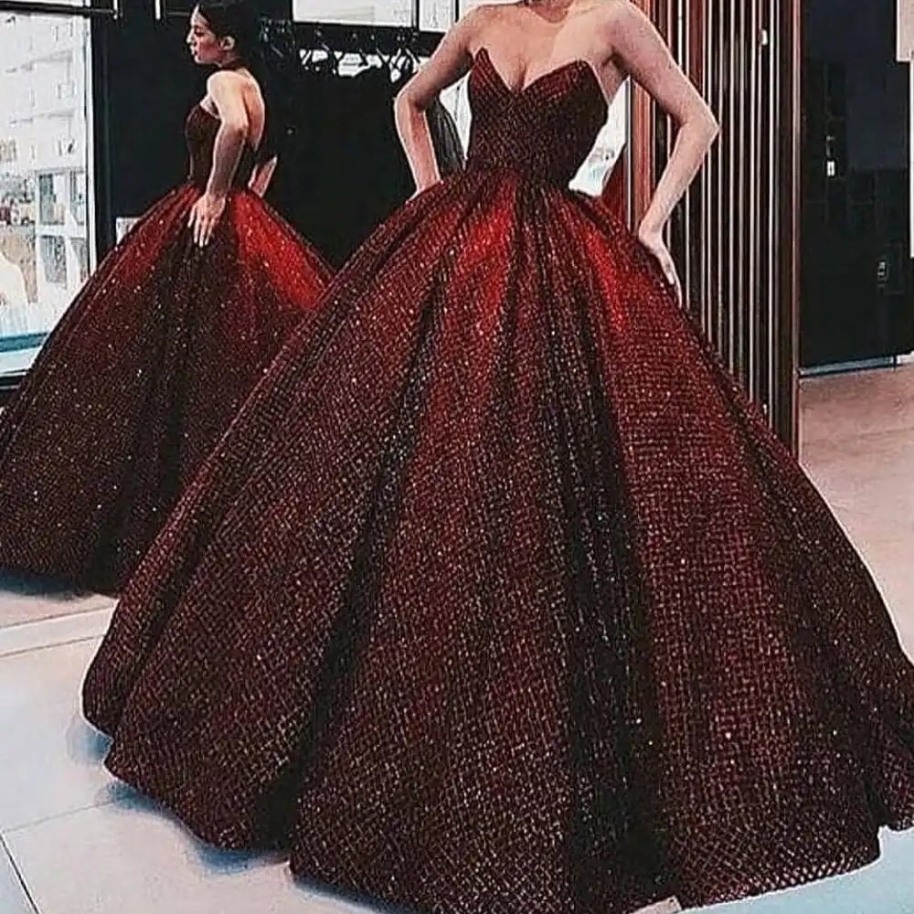 floor length sparkly evening dresses