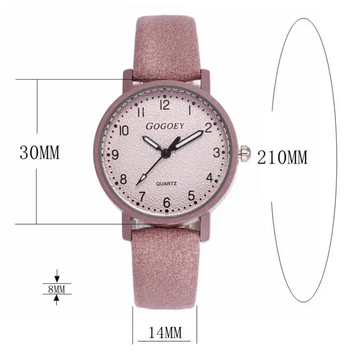 1 шт. для женщин кварцевые часы с круглым циферблатом с матовым из искусственной кожи группа LXH