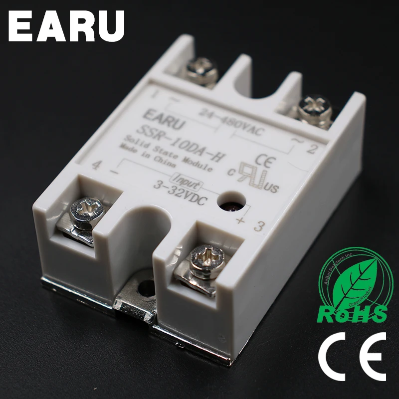 Твердотельное реле SSR 10DA H 10A 3 32V DC TO 90 480V AC регулятор твердотельного