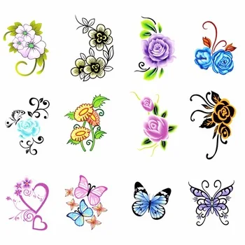 1 Sheet Nail Water Transfer Nails Art Sticker Flowers Butterfly Design Nail Wraps Sticker Tips Manicure Nail Supplies Decal