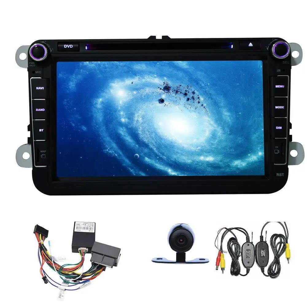 

Car Double Din 8 Inch android 4.4 WIFI GPS DVD AM/FM Radio RDS USB Video Audio Bluetooth CANBUS Car DVR Wireless BackCamera