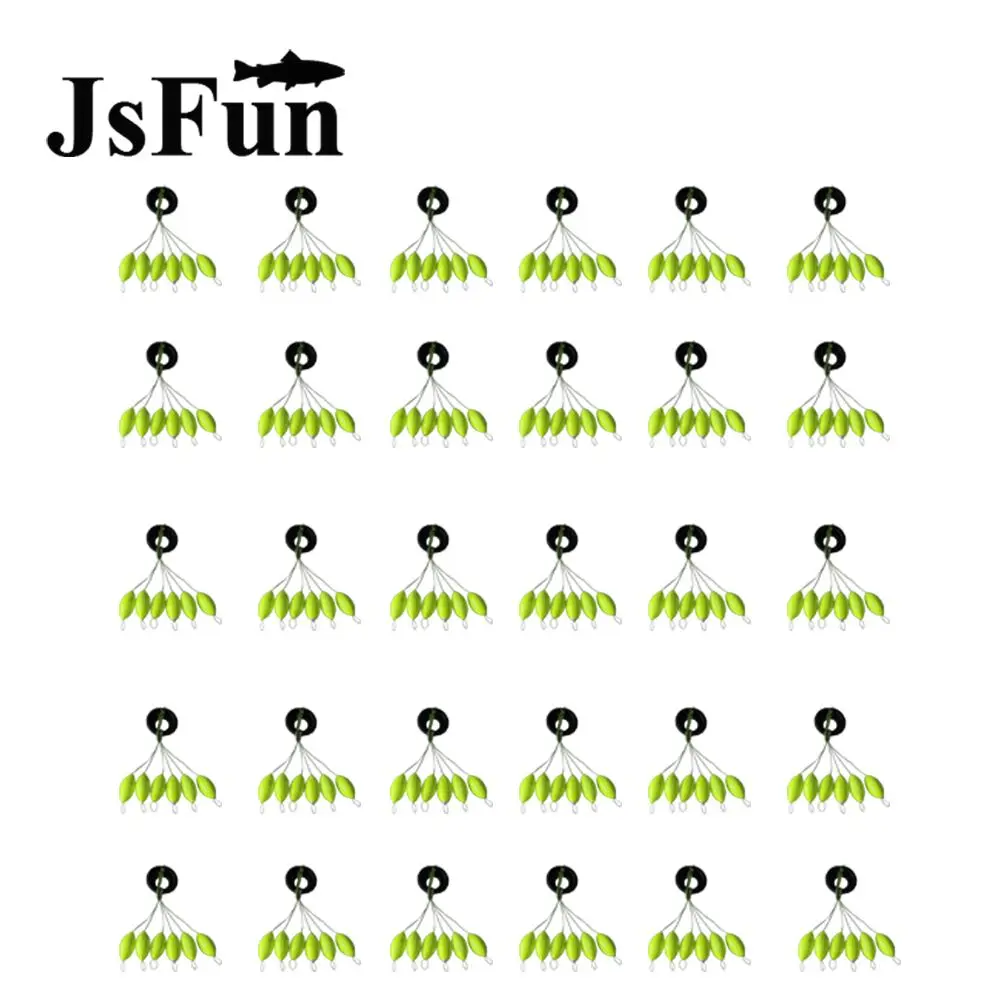 JSFUN 40 упаковок(6 в 1) оливковая форма семь звезд поплавок для ловли карпа рыболовные снасти аксессуары большой/средний/маленький размер FF36