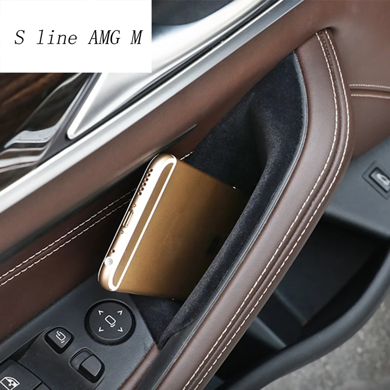 Автомобильный Стайлинг для BMW 5 серии G30 G38 пластиковая Автомобильная дверная коробка для хранения телефона, крышка лотка, внутренние автомобильные аксессуары