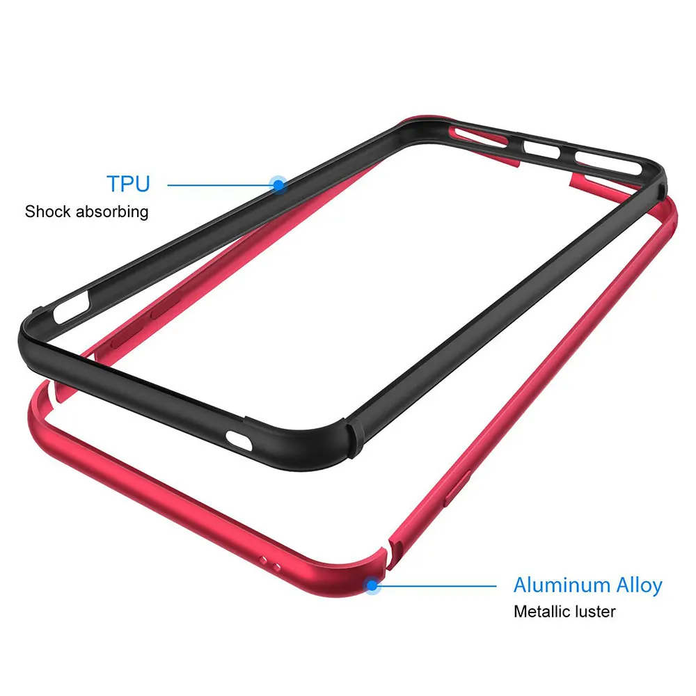 Ascromy For iPhone 7 Bumper Case No Back Aluminium Frame Rubber TPU Shockproof Coque Funda For iPhone 8 Plus 7 8plus Accessories (13)