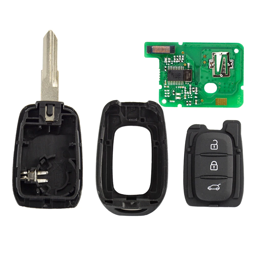 OkeyTech дистанционный Автомобильный ключ 433 МГц Fob 3 кнопки для Renault Sandero Megane Duster Logan