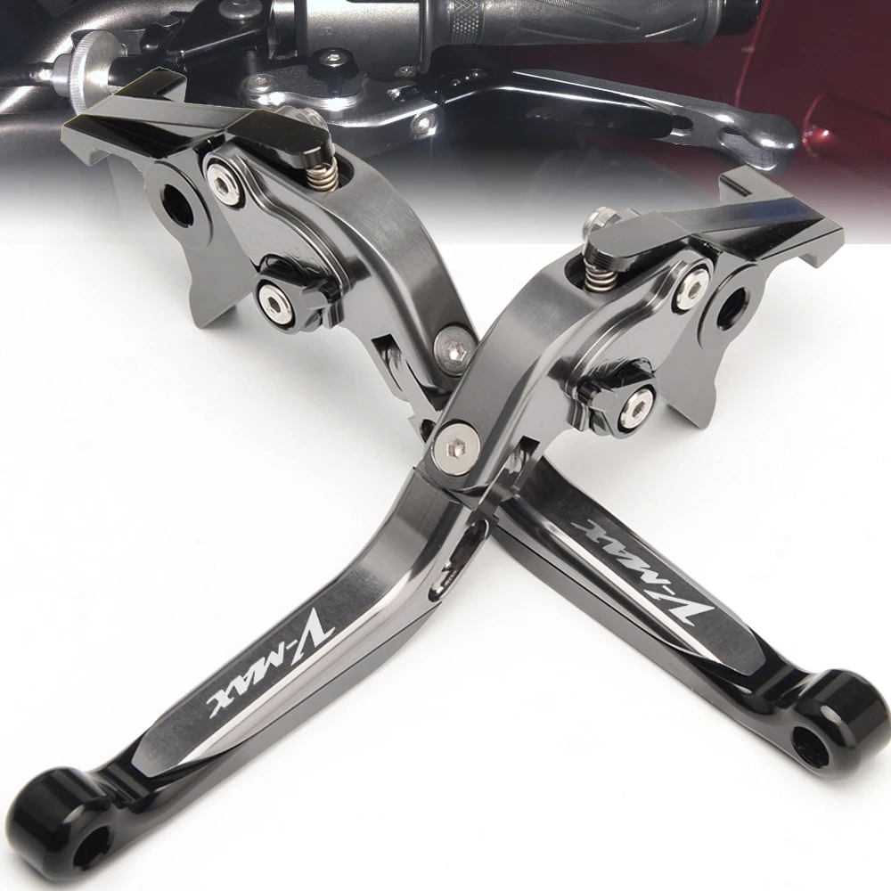CNC Motorcycle Brake Clutch Lever Folding Extendable For YAMAHA VMAX V