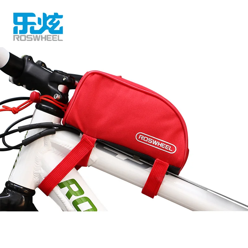 Discount Roswheel 600D Polyester PVC Outdoor MTB Road Bike Cycling Bicycle Frame Pannier Front UPPER Tube Package Bike Beam Saddle Bag 5
