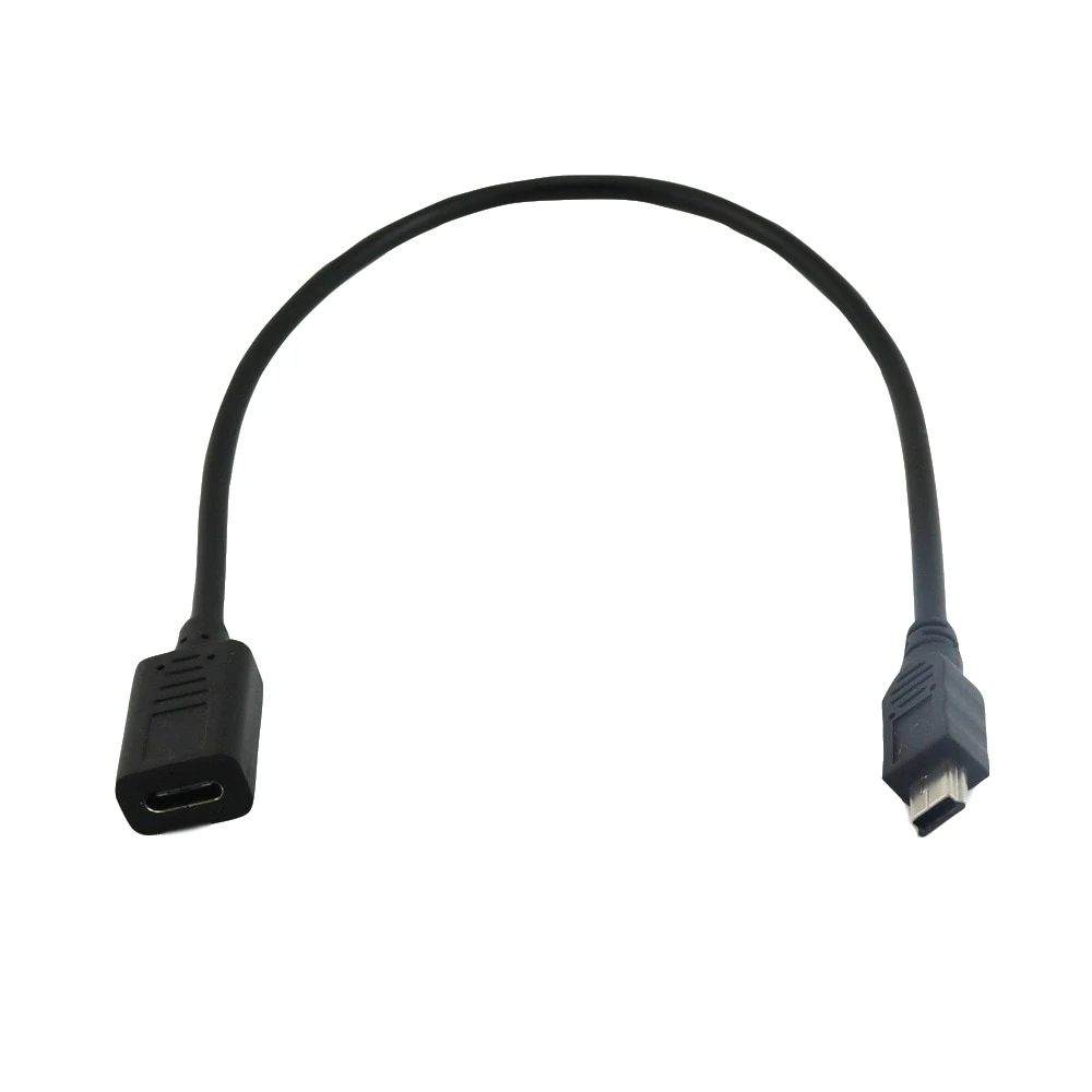10x USB 3,1 Тип C Женский к USB Мини 5Pin штекер синхронизации данных питания зарядный кабель переходника шнур 1FT/30 см