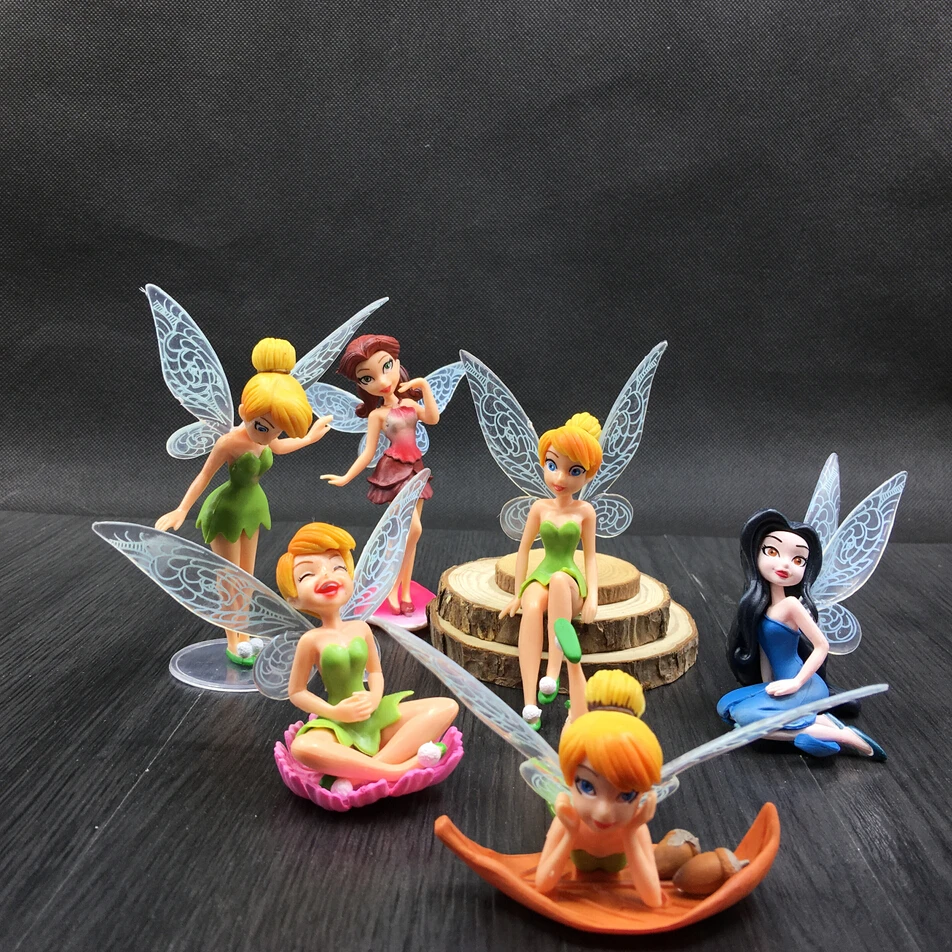 6pcs/Set DIY Miniature Flying Flower Fairy Aquarium Ornaments Succulent