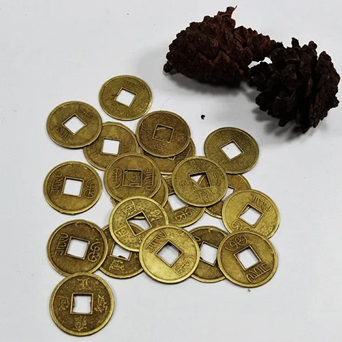 10 шт. Счастливый Китайский Фортуна монета Восточный император деньги набор отверстие подвесной Декор