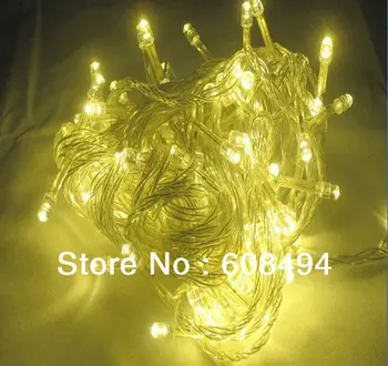 

110V 100 LED 10M/32FT LED Fairy String Light for Christmas XMAS Wedding Party Holiday Decoration Tail plug optional-WARM WHITE