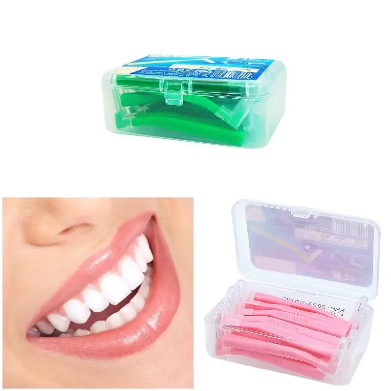20 шт. l-образная межзубная щетка Зубная нить набор флоссов для зубов Чистка зубочистка инструмент QS888