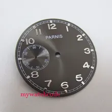 38,9 мм Серебряный циферблат серебряные знаки Калибр ETA 6497 морской чайки движение Мужские часы