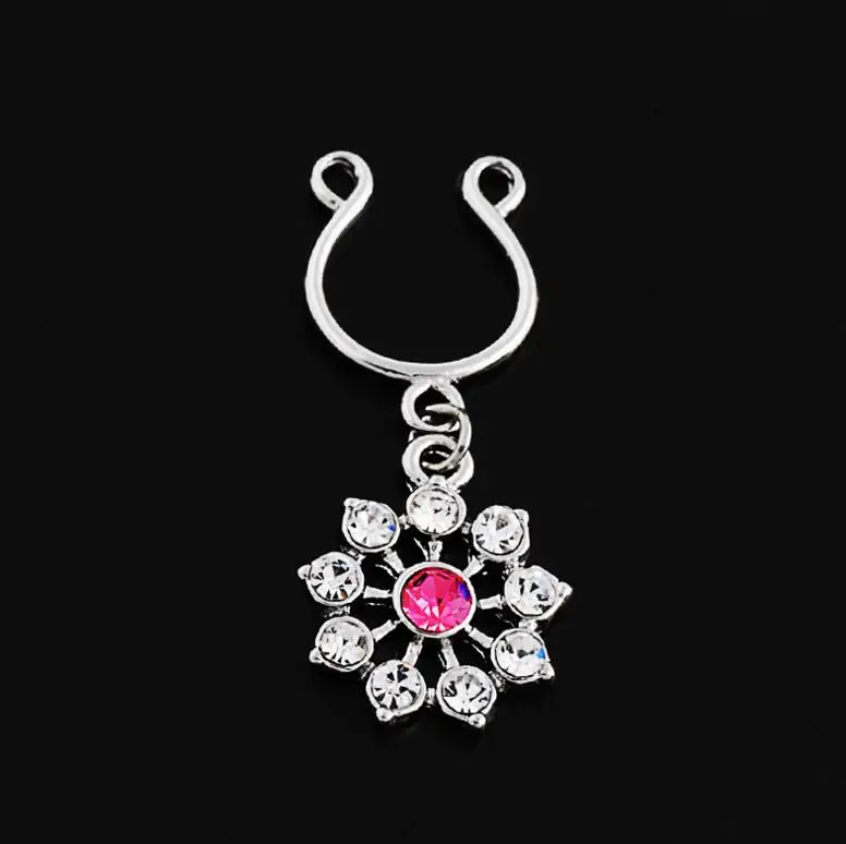 2pcs High Quality Crystal Adjustable Size Sexy Non Pierced Clip On Fake