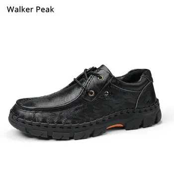 

Brand Size 38-48 Fashion Handmade Brand Genuine leather men Flats Soft leather men Male casual shoes High Quality Men Shoes