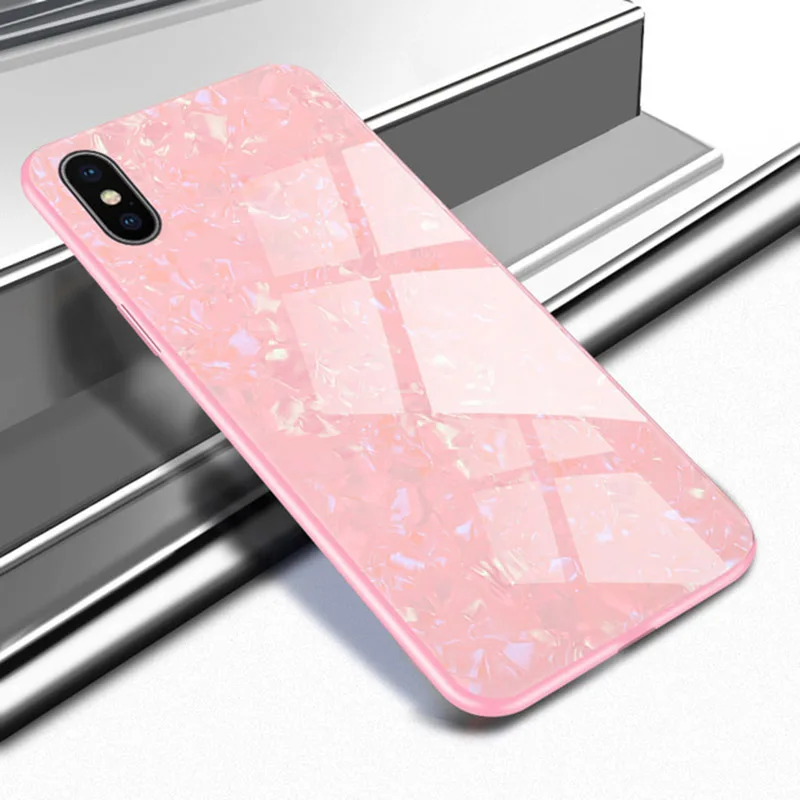 Чехол-ракушка для телефона для Apple iPhone 7 plus Ipone I Phone Iphoe Iphpne 6 8 X XR XS Max 7 plus 8 plus Роскошный узор - Цвет: Розовый