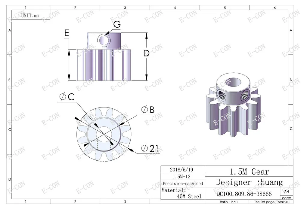 1pcs 1.5M12T 12mm Width 5mm/6mm/6.35mm/7mm/8mm Bore Hole 12 Teeth Module 1.5 Motor Metal Gear Wheel Top Screw