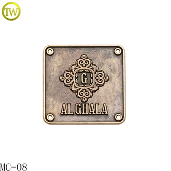 

Antique brass Garment tag metal Logo label Metal Name Tags for clothing