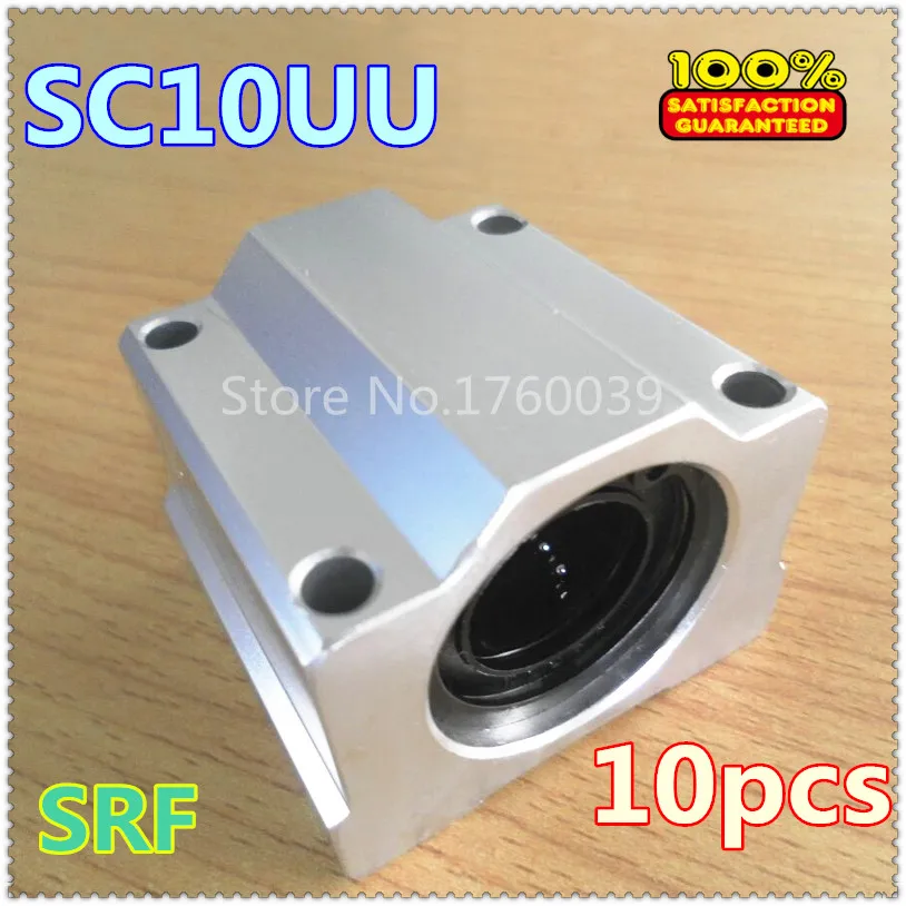 10pcs pillow block SC10UU SCS10UU 10mm Linear Axis Ball Bearing Slide block macth use 10mm shaft
