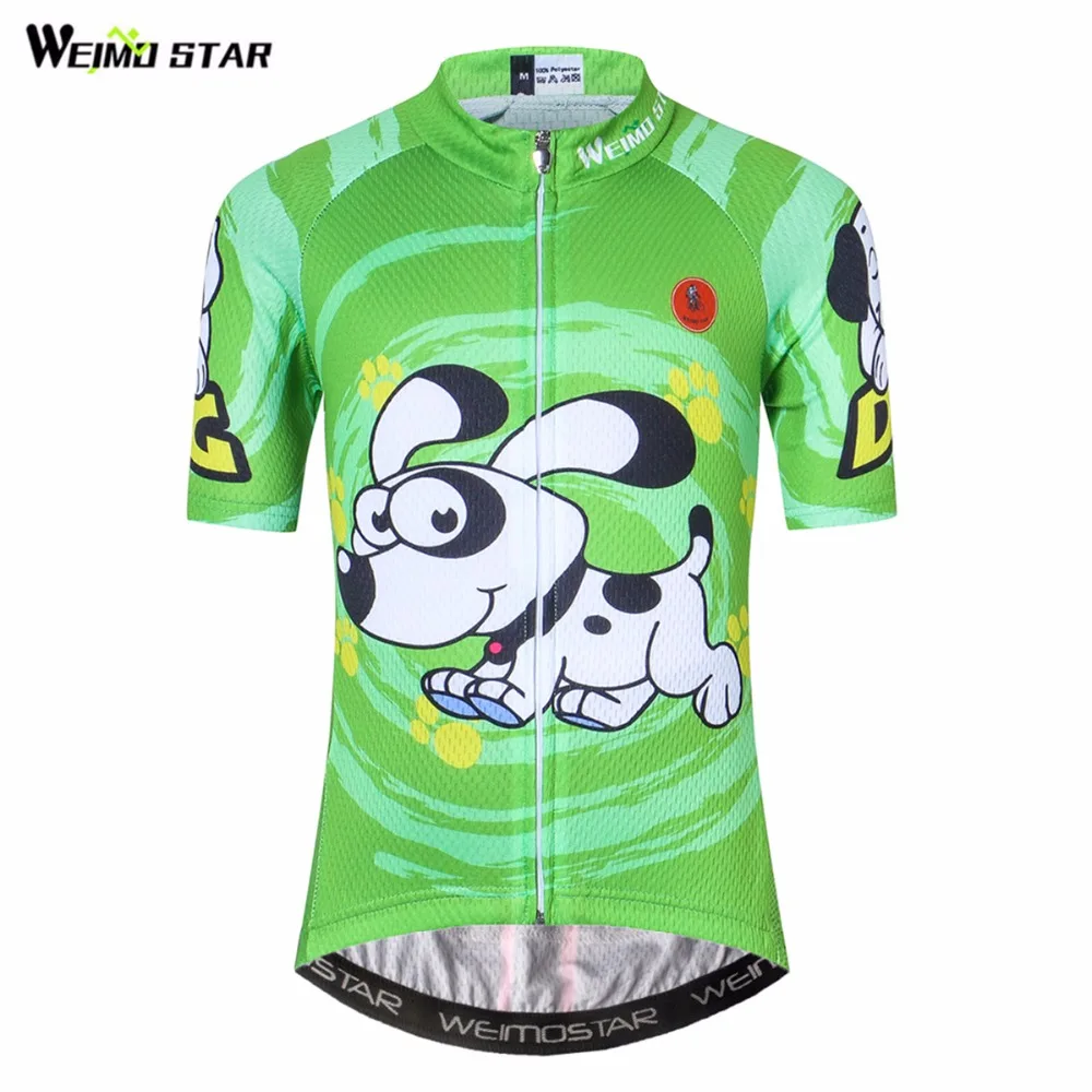 WEIMOSTAR Children Cycling Jersey Kid cartoon Bike jersey Summer Short