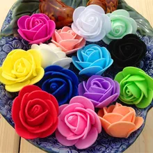 20 шт. 3,5 см мини ПЭ пена Роза Цветок голова искусственные цветы для дома DIY ВЕНОК поставки Свадебная вечеринка украшения подарок ремесла