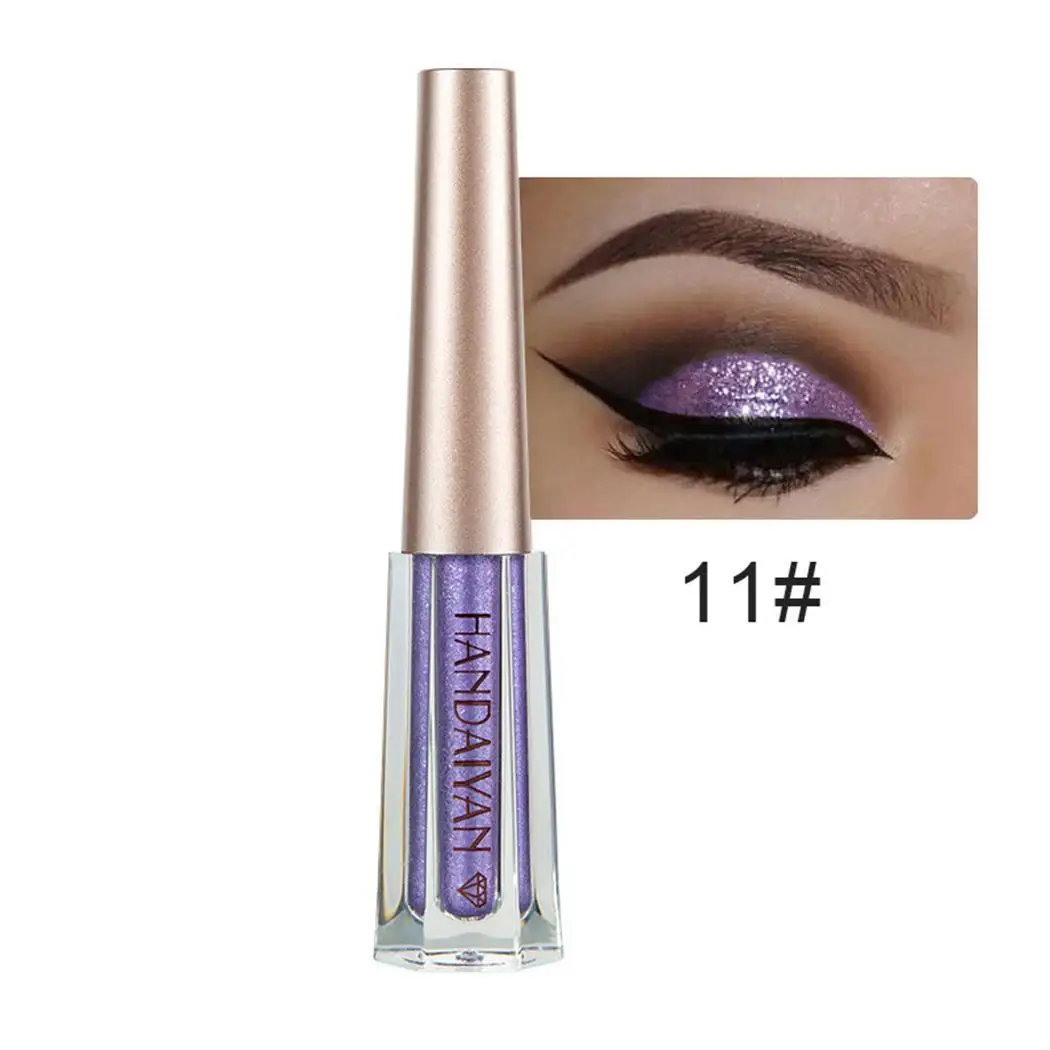 Модные 12 Цветов жидкие тени для век макияж Хэллоуин Limited Shimmer Metallic издание