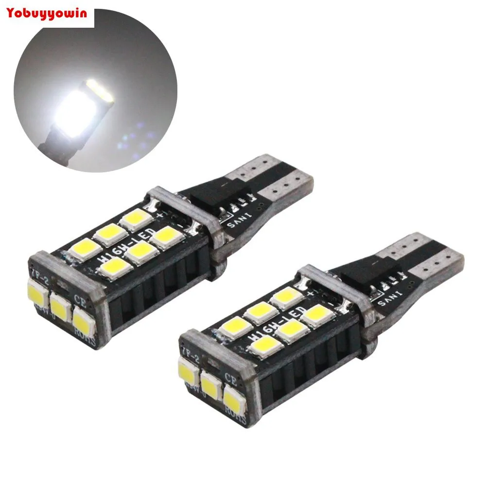 2 шт. Автомобильные светодиодные лампы Canbus T10 CANBUS 15SMD 3535 168 501 W5W 12 В 24 В|w5w 2pcs|car lightbulb