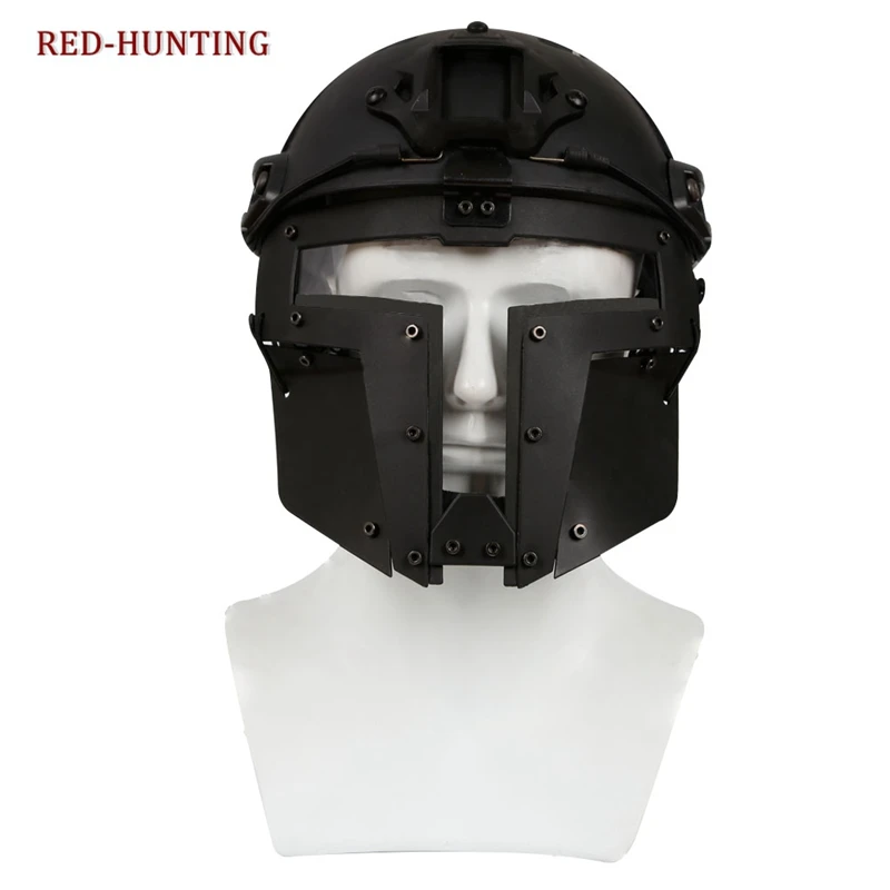 

Durable Airsoft Tactical Military Face Mask Full Face Steel Mask FAST Helmet Mask BK/DE/FG/Green