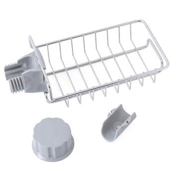 

Stainless Steel Kitchen Faucet Sink Storage Rack Drain Basket Shower Rod Rack Bath Organizer Bathroom Storage Shelf