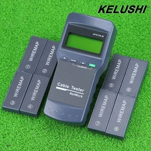 KELUSHI Многофункциональный LAN Сети Телефонный Кабель Метр Тестер Cat5 RJ45 Mapper 8 шт. Далеко Тест Разъем Английский операция быстрая доставка