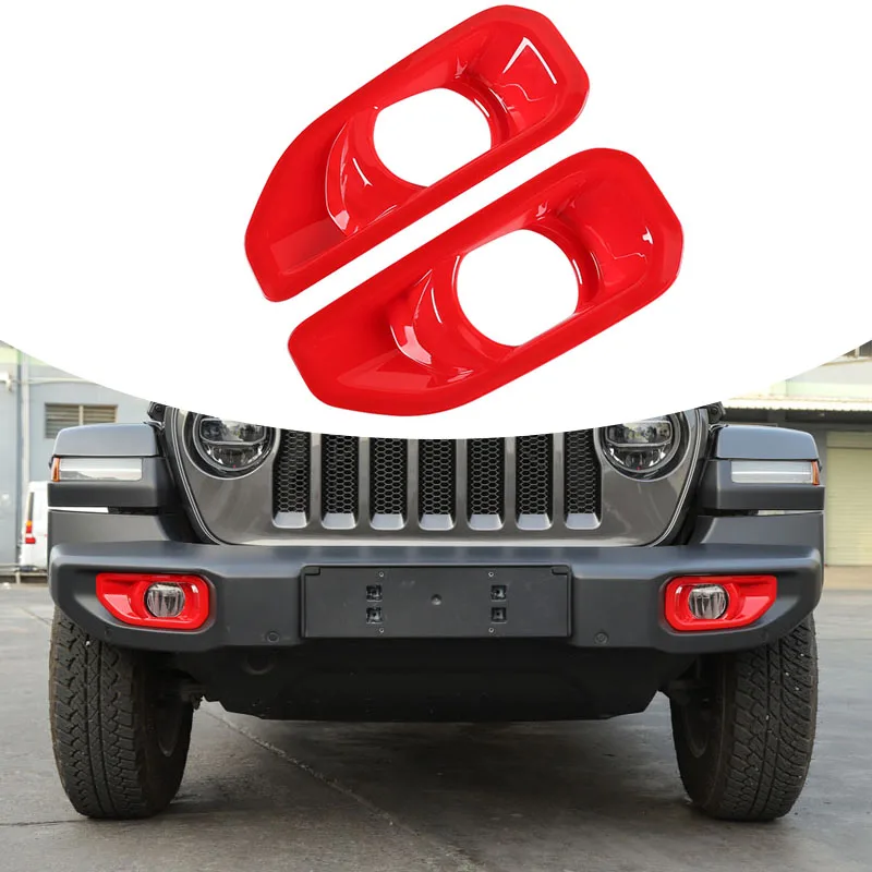 2 шт Wrangler JL противотуманная фара декоративная рамка. Передний декоративный бампер рамка. Для 18-19 лет JL автозапчасти