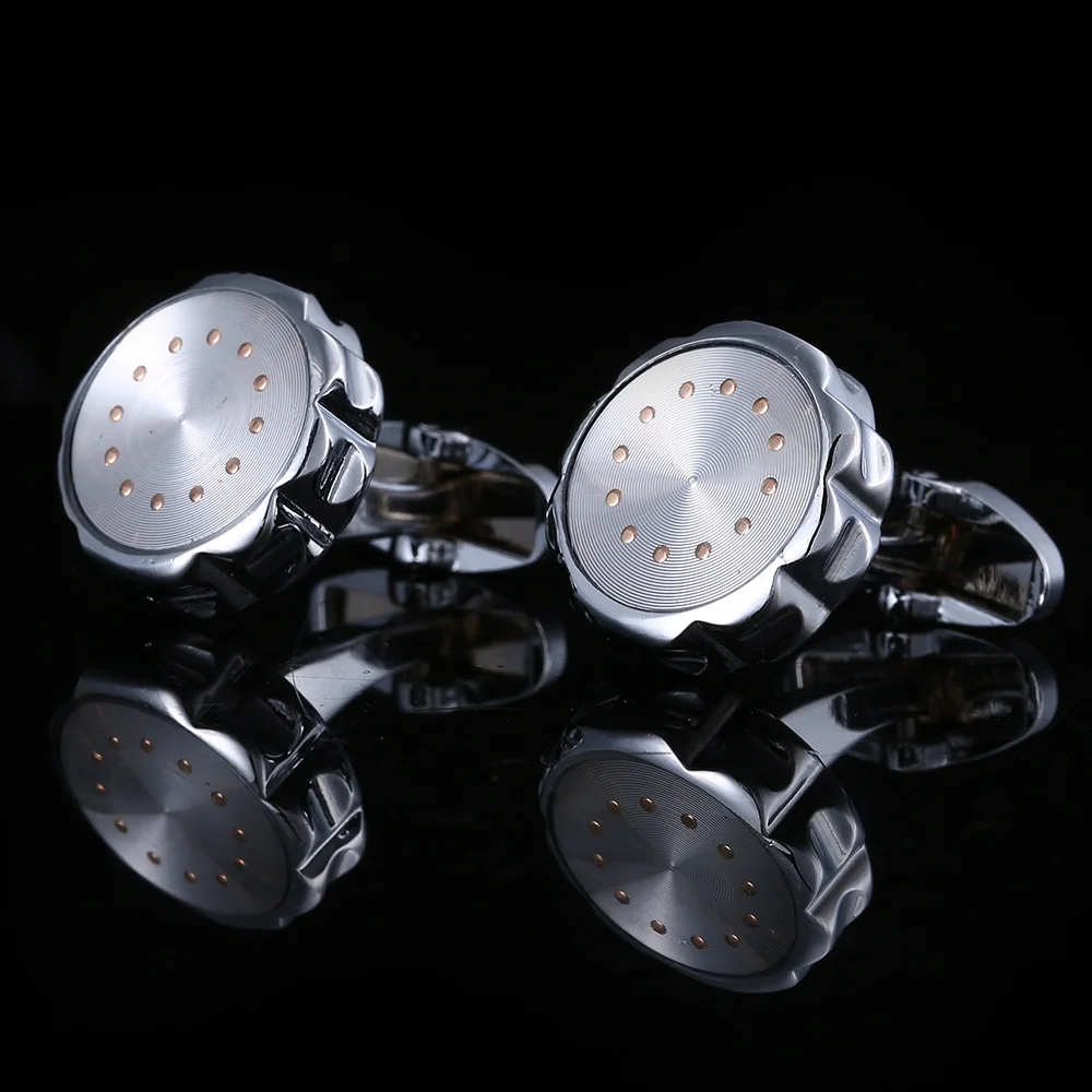 Новые часы, мужские запонки, серебряные, медные запонки, французская рубашка, мужские запонки, кнопки-звенья, аксессуары, ювелирные изделия 190551