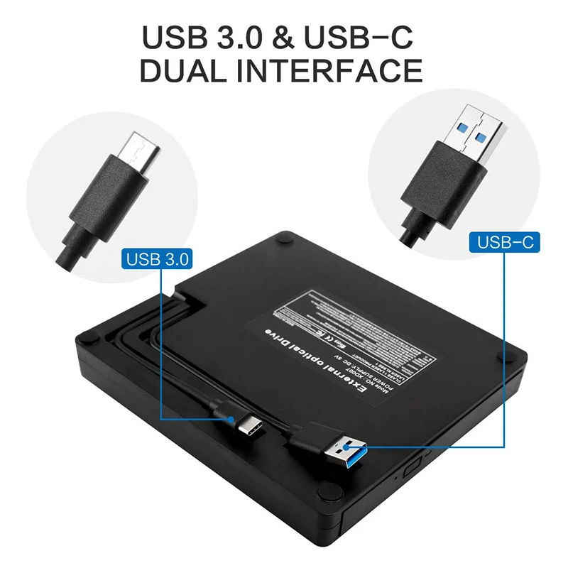 Тип C USB 3,0 внешний CD DVD привод портативный CD/DVD RW привод горелки оптический привод диск дубликатор для ноутбука Настольный MacBook