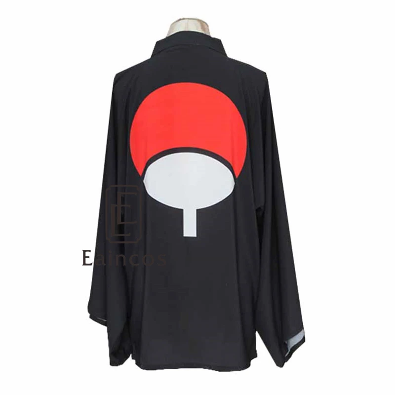Кимоно из аниме Наруто Uchiha Sasuke черный костюм для косплея на Хэллоуин накидка